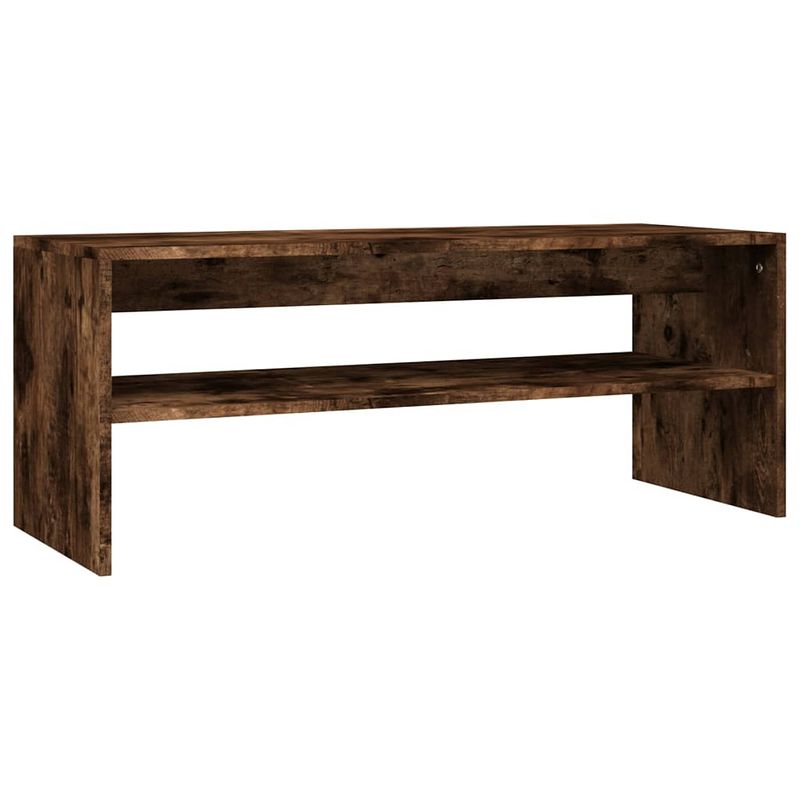 Foto van Vidaxl salontafel 100x40x40 cm bewerkt hout gerookt eikenkleurig