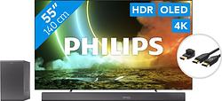 Foto van Philips 55oled706 - ambilight + soundbar + hdmi kabel