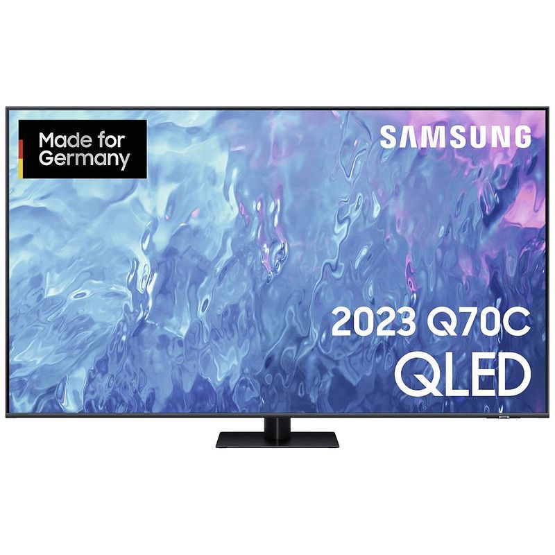 Foto van Samsung qled 4k q70c qled-tv 189 cm 75 inch energielabel f (a - g) ci+*, dvb-c, dvb-s2, dvb-t2 hd, qled, smart tv, uhd, wifi titaangrijs