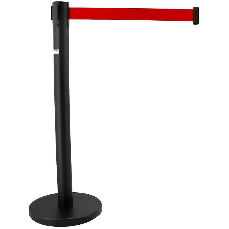 Foto van Innox linemate black afzetpaal 2m, rood lint (per stuk)