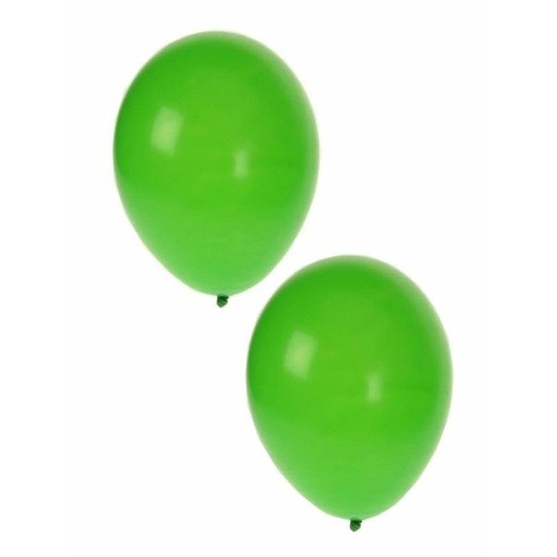 Foto van 200x groene feest ballonnen - ballonnen