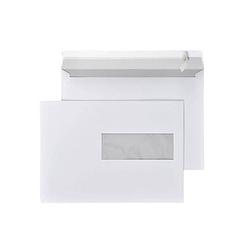 Foto van Dula - c5 enveloppen a5 formaat wit - met venster rechts - 229 x 162 mm - 25 stuks - zelfklevend met plakstrip - 80 gram