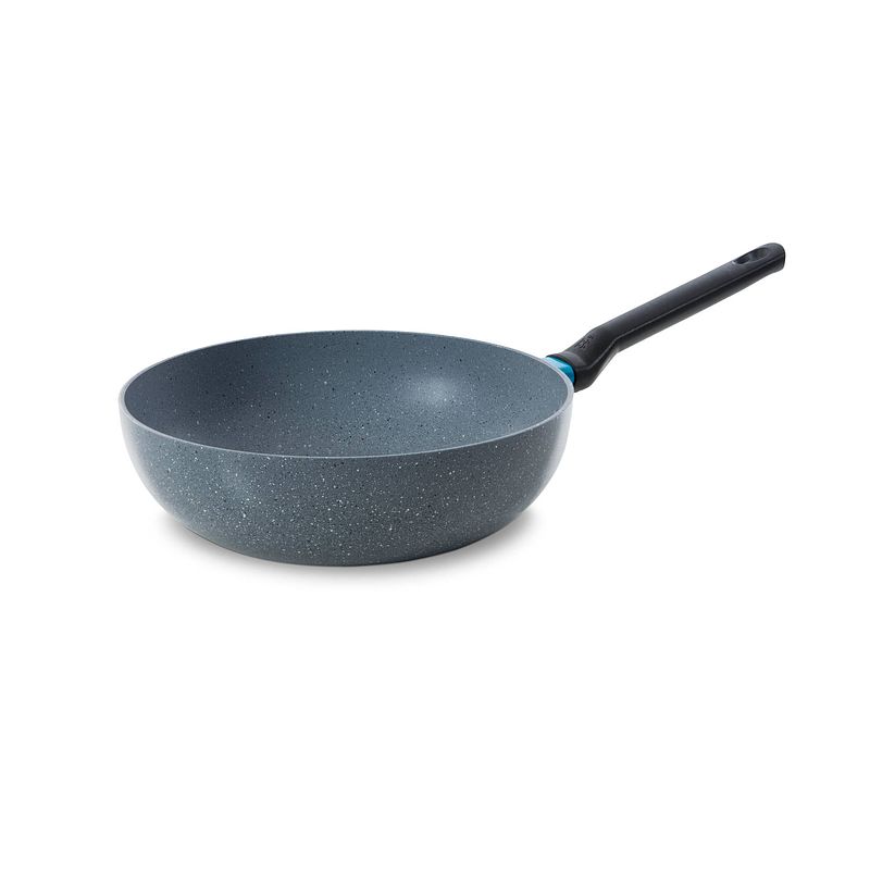 Foto van Bk blue label granite wokpan - ø 28 cm - keramisch (pfas vrij)