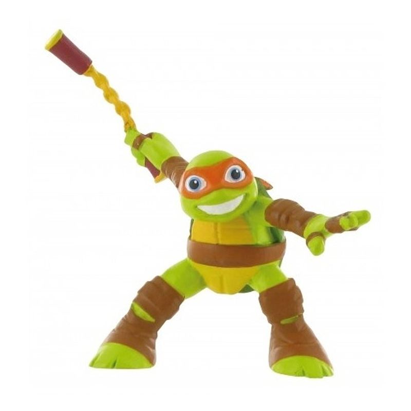 Foto van Comansi speelfiguur ninja turtles michelangelo 9 cm groen