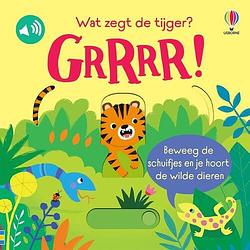 Foto van Wat zegt de tijger? grrrr! (schuif en luister) - kartonboekje;kartonboekje (9781805310150)