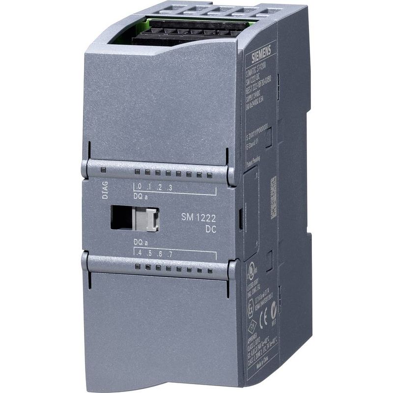 Foto van Siemens sm 1222 6es7222-1hf32-0xb0 digitale plc-uitvoermodule 28.8 v