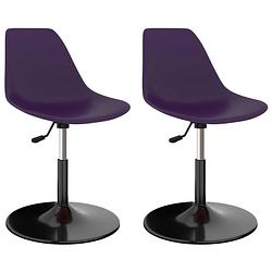 Foto van Vidaxl eetkamerstoelen 2 st draaibaar pp lila