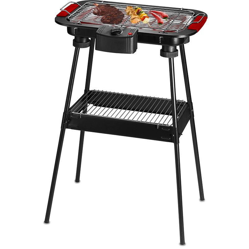 Foto van Techwood elektrische barbecue op statief - tafelbarbecue 2-in-1