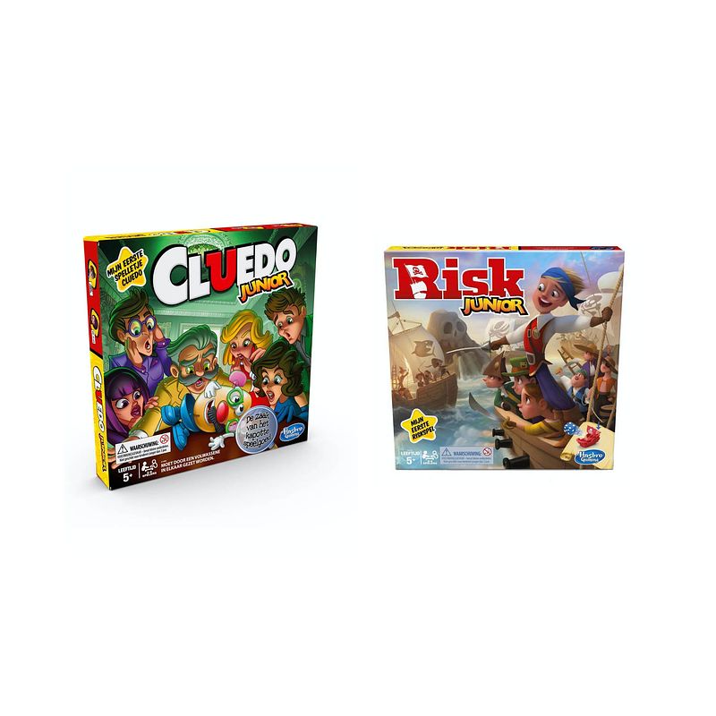 Foto van Spellenset - bordspel - 2 stuks - cluedo junior & risk junior