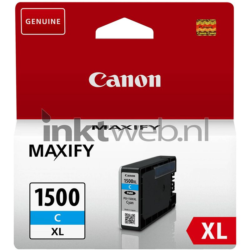 Foto van Canon pgi-1500xl cyaan cartridge