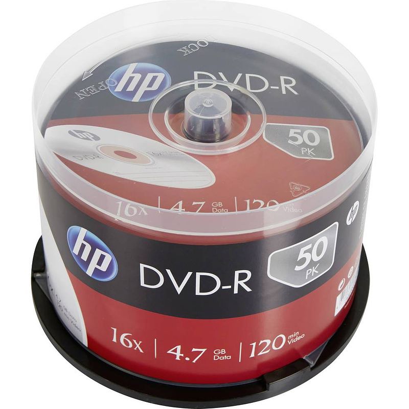 Foto van Hp dme00025 dvd-r disc 4.7 gb 50 stuk(s) spindel