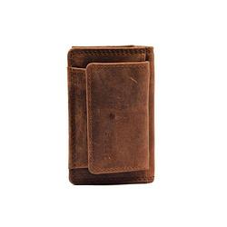 Foto van Mini portemonnee dames en heren - vakantie portemonnee - compact portemonnee - buffelleer portemonnee - kleine portemonn
