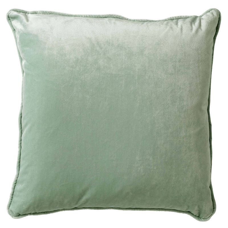 Foto van Dutch decor finn - kussenhoes velvet jadeite 60x60 cm - groen