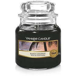 Foto van Yankee candle geurkaars small black coconut - 9 cm / ø 6 cm