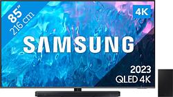 Foto van Samsung qled 85q70c (2023) + soundbar