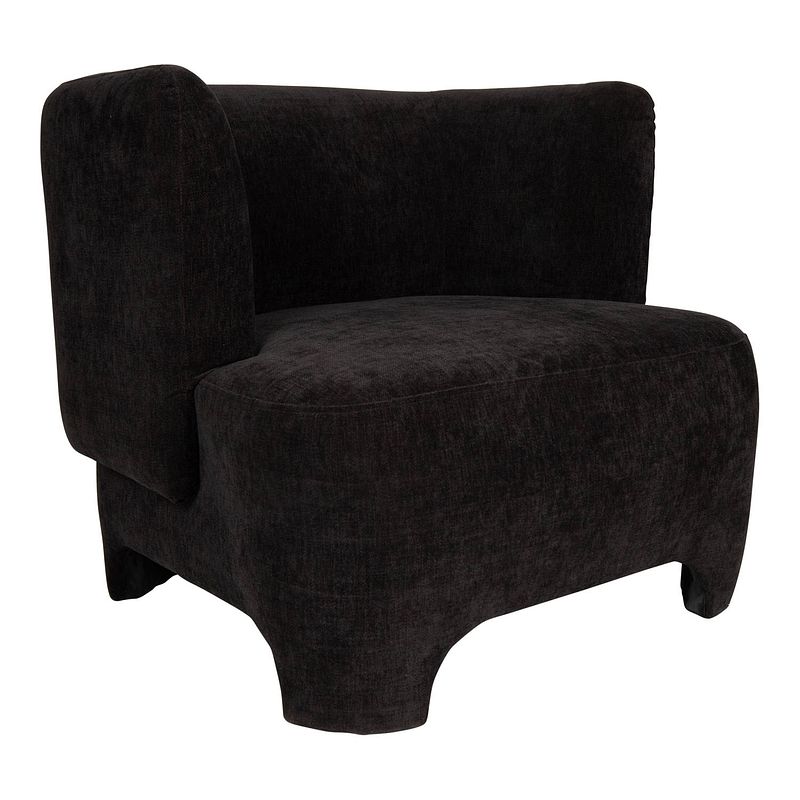 Foto van Ptmd damin anthracite linen velvet look fauteuil