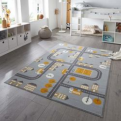 Foto van Vloerkleed kids town - grijs - dekbed-discounter.nl