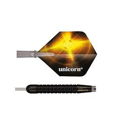 Foto van Unicorn gary anderson brass dartpijlen steeltip 23g messing zwart/geel