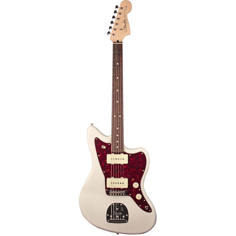 Foto van Fender made in japan hybrid ii jazzmaster rw white blonde elektrische gitaar