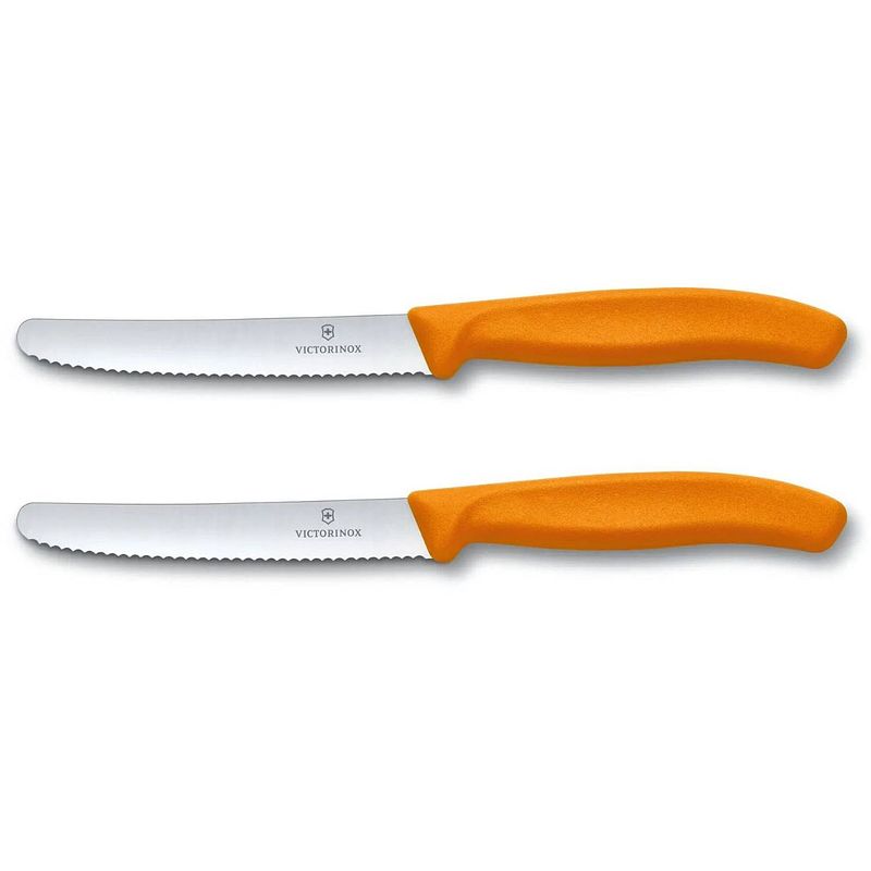 Foto van Victorinox swissclassic tomatenmes - 2-delig - oranje