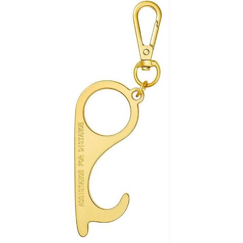 Foto van Moses sleutelhanger contactloos 12,8 cm staal goud