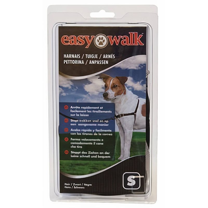 Foto van Premier hondentuigje easy walk 38/51-180 cm nylon zwart maat s