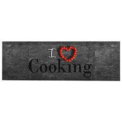 Foto van The living store vloermat - rechthoekig - 150 x 45 cm - cooking-print