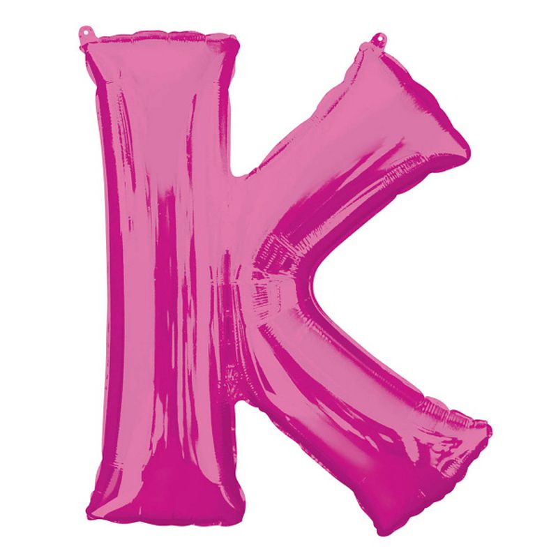 Foto van Amscan folieballon letter k 66 x 83 cm roze