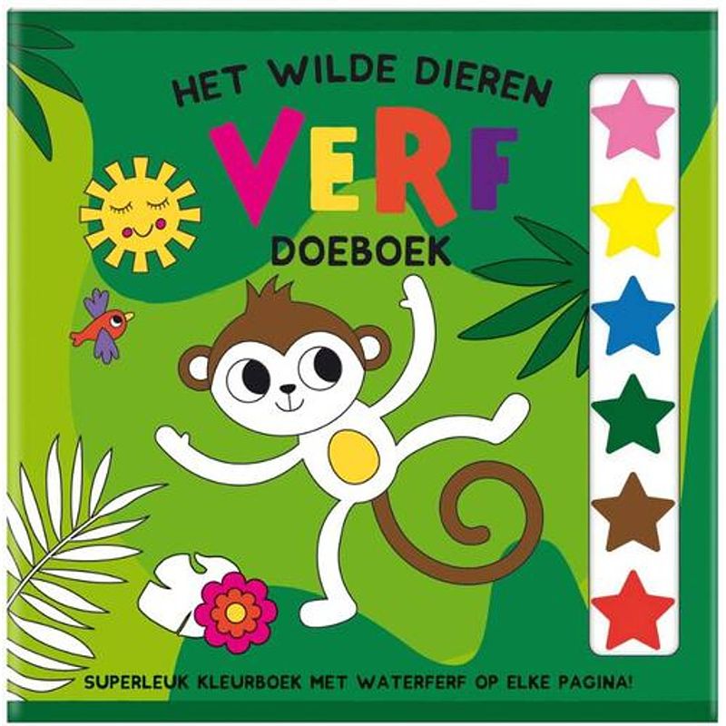 Foto van Het wilde dieren verf doeboek - (set van 4)