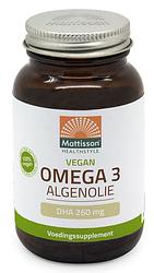 Foto van Mattisson healthstyle vegan omega 3 algenolie dha 260mg capsules
