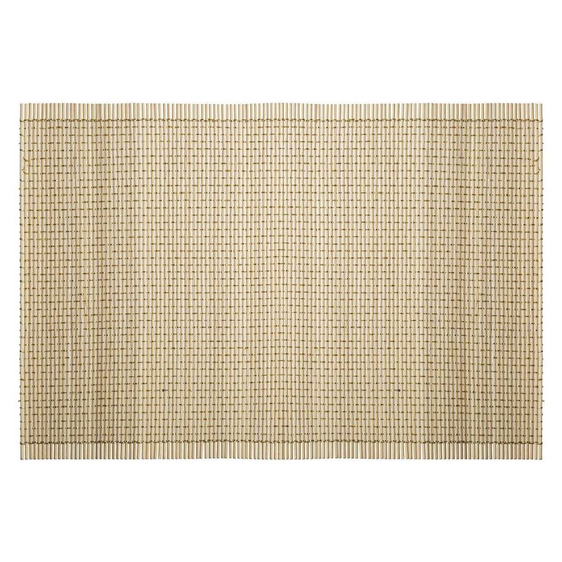 Foto van Rechthoekige placemat beige bamboe 45 x 30 cm - placemats