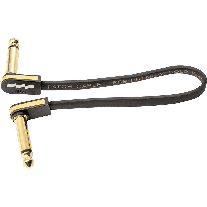 Foto van Ebs pcf-pg18 premium gold flat patchkabel mono haaks 18 cm