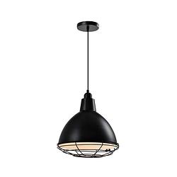 Foto van Quvio hanglamp rond met metal frame zwart - quv5166l-black