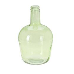 Foto van H&s collection fles bloemenvaas san remo - gerecycled glas - groen transparant - d19 x h30 cm - vazen