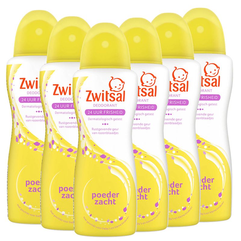 Foto van Zwitsal - deodorant spray - soft - 6 x 100 ml - voordeelverpakking