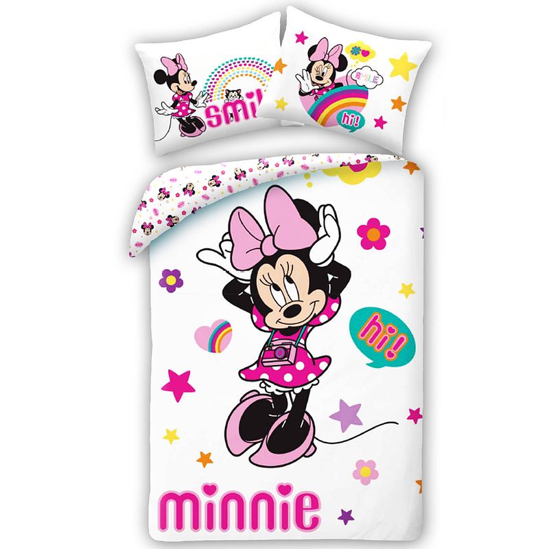 Foto van Disney minnie mouse dekbedovertrek, smile - eenpersoons - 140 x 200 cm - katoen