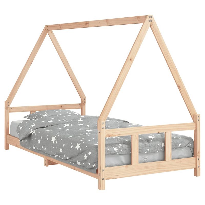 Foto van Vidaxl kinderbedframe 90x200 cm massief grenenhout