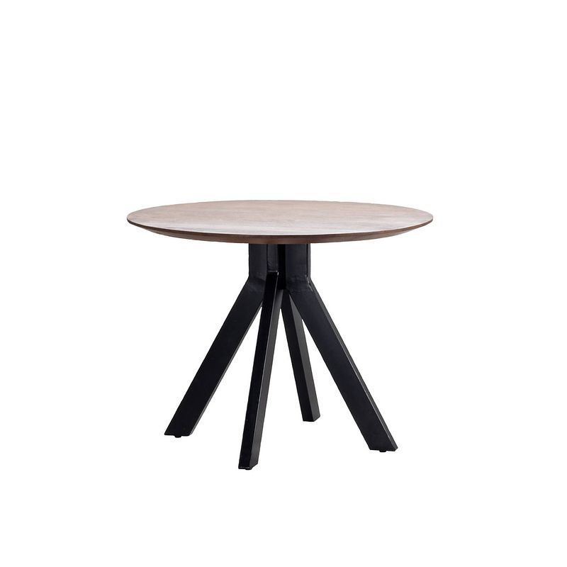 Foto van Giga meubel eettafel rond - bruin - ø 100 cm - eettafel batti