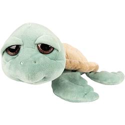 Foto van Suki gifts pluche zeeschildpad jules knuffeldier - cute eyes - mintgroen - 24 cm - knuffel zeedieren