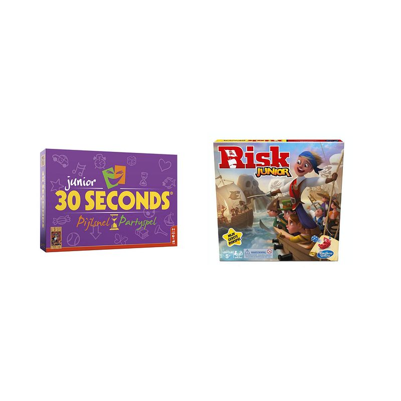 Foto van Spellenset - bordspel - 2 stuks - 30 seconds junior & risk junior