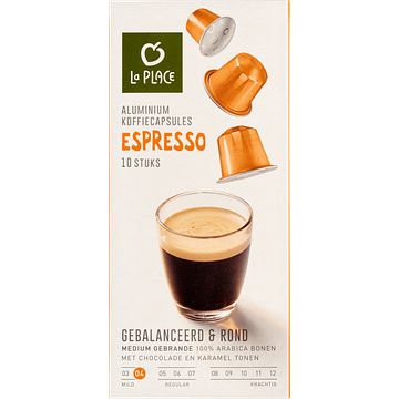 Foto van 3 voor € 6,00 | la place koffiecups espresso 10 stuks aanbieding bij jumbo