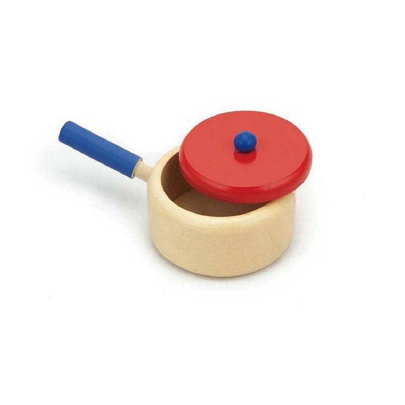 Foto van Viga toys houten steelpan met deksel ã˜ 11 cm. 3+