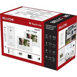 Foto van Bellcome smart 7 video-kit 2 familie complete set voor video-deurintercom kabelgebonden 14-delig wit