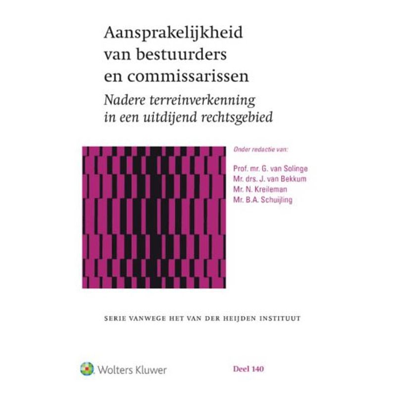 Foto van Aansprakelijkheid van bestuurders en