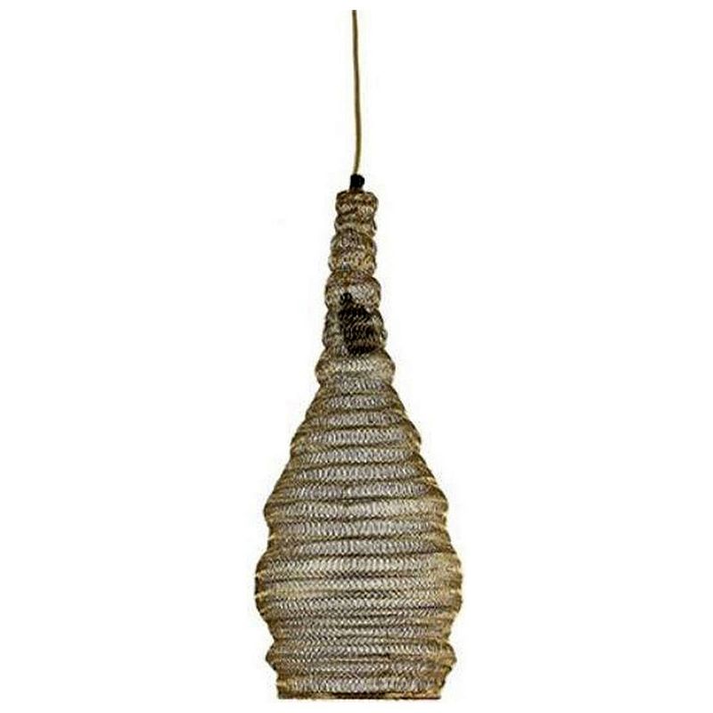 Foto van Non-branded hanglamp cruz 20 x 55 cm e27 nikkel 25w goud