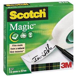Foto van Scotch plakband magic tape ft 12 mm x 33 m