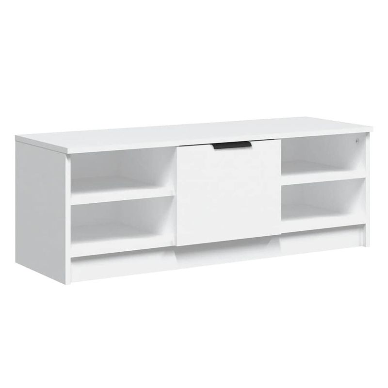 Foto van The living store tv-kast - classic - opbergruimte - 102 x 35.5 x 36.5 cm - wit