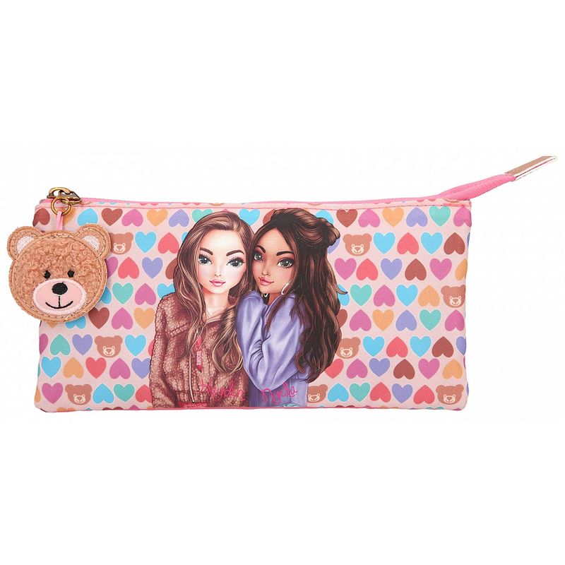 Foto van Topmodel etui teddy cool meisjes 22 x 10,5 cm polyester roze