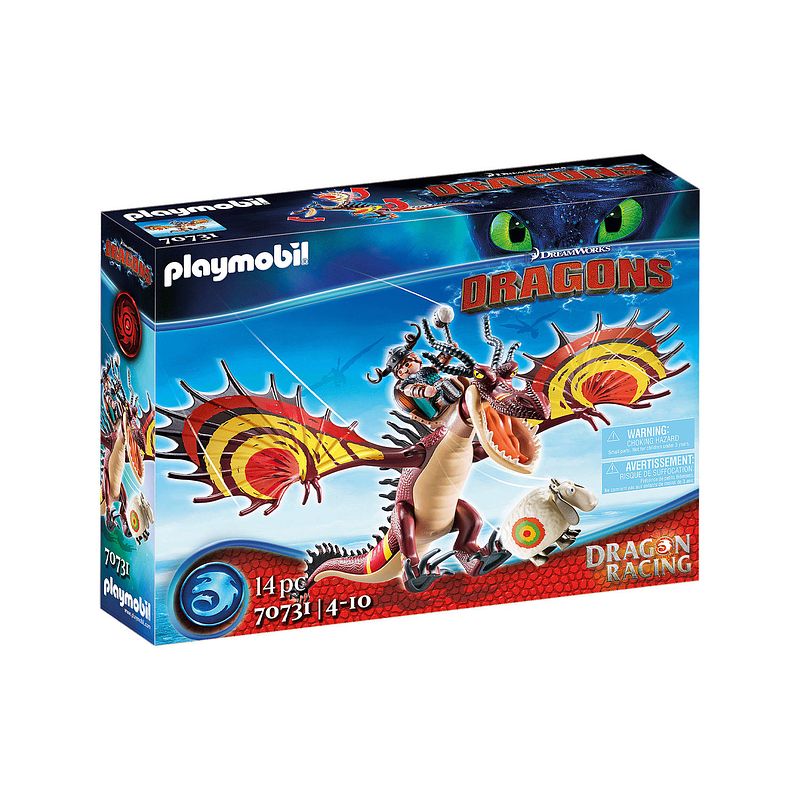 Foto van Playmobil dragon racing: snotvlerk & haaktand (70731) 14-delig