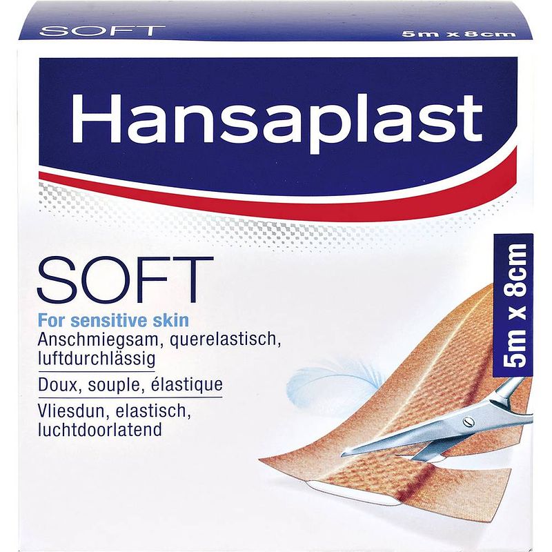 Foto van Hansaplast 1556527 hansaplast soft pleister 5 m x 8 cm